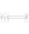 Huge 25mm SFU2510 Ballscrew Kit With Nema 32 Motor, Single Nut Bf20 Plus Coupler DSG25h, C7 Grade For CNC Build Your Rig Fast And Smooth engineering drawing