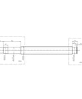 Sick SFU2510 25mm Ballscrew Kit With C7 Grade, Single Nut BF20 HM20 Coupler DSG25H Nema32 Support Brackets For CNC Milling And Router Builds Up To 1200mm Long Travel technical drawing