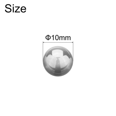 Heavy Duty 2Pc Tungsten Carbide Bearing Balls 10MM Diameter G5 Precision Grade showing a polished 10mm ball with size detail.