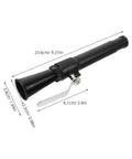 Top Shelf Fire Extinguisher Discharge Nozzle Hose With Instant Swap Spray Tip, 23.6cm long, black plastic, designed for emergency response.