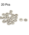 M5 Self Clinching Rivet Nut Fasteners Crafted From Premium Stainless Steel Featuring A Snug One Millimeter Plate Fit And Rock Solid Threads Ideal For Precision Electronics And Tough Metal Fab Projects In Every Pack Of Twenty.