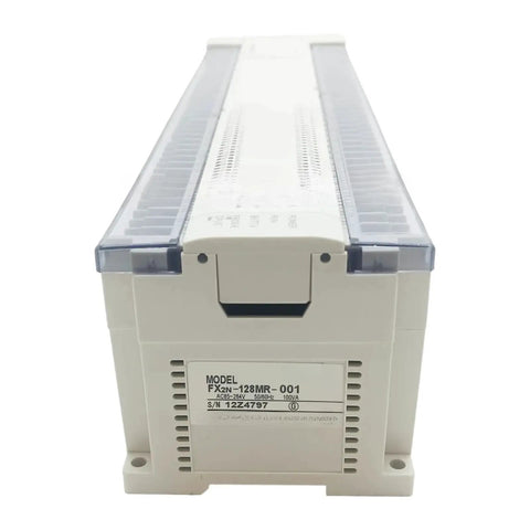 Compact PLC Module Programmable Controller For Industrial Automation With 128 Input Output Points Built Tough For Fast Setup And Smooth Control And Reliable Machine Management In Tough Factory Environments, front view