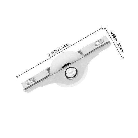 Heavy Duty Nylon Sliding Door Rollers Featuring Solid Double Bearing Wheels 25MM smooth glide hardware for patio use, showing 25mm size and dual bearing.