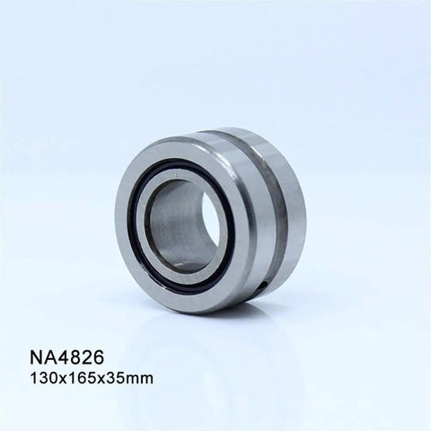 Top Shelf High Speed Needle Roller Bearing NA4826 130X165X35MM with solid collar for industrial machines.