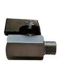 Rugged As Nails Carbon Steel Ball Valve Seals Tighter For Air Compressor And Water Pipes With Easy Twist Handle and Seriously Leak Proof Industrial Pipeline System, black and silver design.
