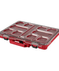Packout Compatible 10 Compartment Tool Organizer Case With Removable Bins For Slim Modular Storage Box Center Slot