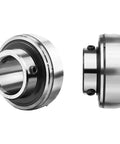 Tank Tough UC208 24 Double Row Spherical Roller Pillow Block Bearing Heavy Duty Chrome Steel side view and angle details.