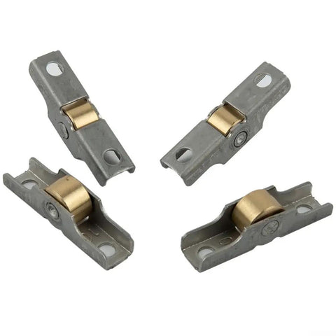 Premium Stainless Steel Sash Pulley And Flat Runner Wheel System Rustproof Sliding Door Hardware For Bathroom Tracks Drawer Systems Four Pack with roller wheels.