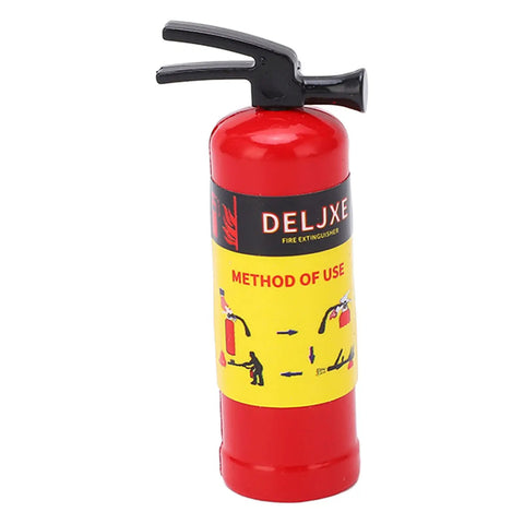 Badass Scale RC Car Mini Fire Extinguisher Decor Gadget With Plug And Play Sticker Mounts Vivid Simulation Detail For Axial SCX10 WPL MN Series Ride Ready Red Upgrade in realistic design.