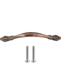 The Real Deal Vintage Red Bronze Drawer Pulls Hardware Set Includes Ten Hefty Cabinet Knobs and Screws Perfect for Kitchen Cupboards Bedroom Furniture and Slick Home Makeover Jobs Right Now, featuring ornate handle and screws.