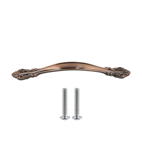 The Real Deal Vintage Red Bronze Drawer Pulls Hardware Set Includes Ten Hefty Cabinet Knobs and Screws Perfect for Kitchen Cupboards Bedroom Furniture and Slick Home Makeover Jobs Right Now, featuring ornate handle and screws.