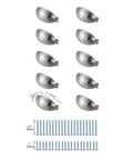 Top Shelf Slick Brushed Nickel Cup Pull Handles For Furniture And Cabinetry Solid Zinc Alloy Hardware Multipack Set Of Ten with screws