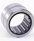 Top Shelf Machined Needle Roller Bearing Set With Heavy Duty Outer Ring Flanges And Tight Guided Cages For Slick Shaft Mounting, showing precision caged needle rollers.