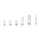 Pro Grade 7 Piece O2 Sensor Socket Set With Cross Hole Design For Rapid Oxygen Sensor Extraction and Straight Shooting Auto Repairs, seven socket sizes.