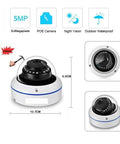 Heavy Duty POE IP Camera With Kickass 8MP 4K Ultra HD Resolution And Built In Audio For Smooth Indoor Outdoor Surveillance visible from top and side