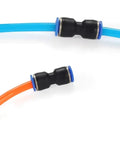 Plug And Play Pneumatic Fittings Plastic Connector Kit for air and water hose tubing push in straight quick connectors