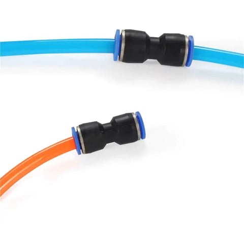 Plug And Play Pneumatic Fittings Plastic Connector Kit for air and water hose tubing push in straight quick connectors