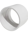 6 Inch PVC DWV Coupling For Drain Waste And Vent Sanitary Fitting White PVC Pipe Connector Adapter in a side view