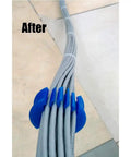 Heavy Duty Network Cable Organizer Wire Comb Kit With Hook And Loop Straps For Slick And Dead Straight Cat5 Cat6 data cables neatly arranged.
