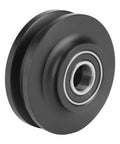 Heavy Duty Double Bearing Barn Door Roller Wheels Replacement Parts For Closet Tracks slick smooth gliding nylon roller with zinc center.