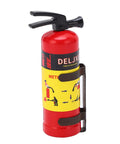 Badass Scale RC Car Mini Fire Extinguisher Decor Gadget With Plug And Play Sticker Mounts Vivid Simulation Detail For Axial SCX10 WPL MN Series Ride Ready Red Upgrade, detailed red fire extinguisher prop.