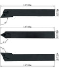 Three lathe boring bars with dimensions showing 93° and 62.5° angles for 55 Degree Diamond Carbide Inserts DCMT32.51 And DCMT11T304.
