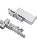Heavy Duty Door Pivot Hinges Soft Close Feel Stealth Hidden Mount 304 Stainless Steel with smooth design and secure functionality.
