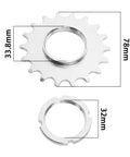 Fixed Gear Bike Sprocket 18T With Lock Ring For Single Speed Riders Heavy Duty Heat Treated No 45 Steel Cog Threaded Ring