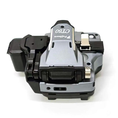 Heavy Duty CT50 Fiber Optic Cleaver and High Precision Cutting Knife Tool Badass Optical Fiber Splicing Cutter top view with matte gray design.