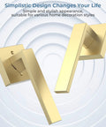 Six Pack Passage Door Knobs And Interior Door Levers In Gold Satin Brass Finish Keyless Closet Door Handles Display