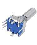 360 Degree Rotary Encoder With Code Switch EC11 5 Pins 20mm D Shaft 2 Pack 20 Pulse Per Revolution Digital Potentiometer close-up