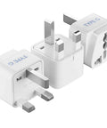 Grounded Type G Travel Plug Adapter Set 3 Pack For UK Ireland Hong Kong UAE And More Universal Compatibility For Most Sockets