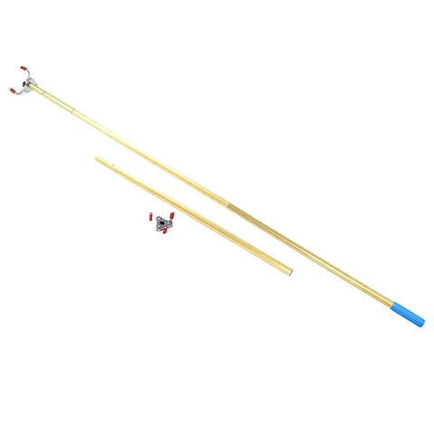 Made From Premium Aluminum Alloy This Smoke Detector Removal Pole Boasts An Extended Handle And Secure Grip Head That Handles High Ceiling Tasks With No Sweat. The image shows a lightweight smoke detector removal pole with a secure grip head.