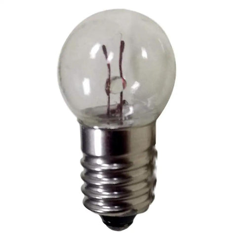 Pack Of Fifty E10 Miniature Bulbs Serving Up A Crisp Warm White Glow At 2.5 Volts And 0.3 Amps Kickin Bright Pilot Lamps close-up view of E10 bulb.