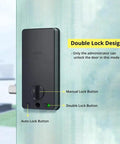 Plug And Play Smart Deadbolt Lock Featuring Biometric Fingerprint And Keyless Keypad Entry For Front Doors with detailed locking buttons.