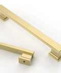 Real Solid 10 Pack 5 Inch 128Mm Brushed Gold Kitchen Cabinet Handles And Drawer Pulls For Cupboards Heavy Duty Hardware with sleek design.