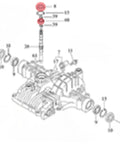 Knockout Quality Replacement Fan Pulley Input Shaft Seal And Bearing Kit showing detailed schematic of components and sizes.