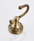Robust Antique Brass Wall Mounted Coat Hook Single Rustic Hat Rack Fits Kitchen Entryway Or Bathroom Elegant Purse Hanger Rock Solid For Tight Spaces Daily, detailed view.