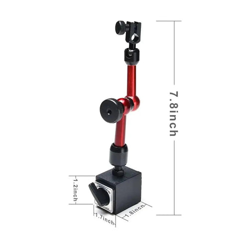 Pro Grade Micrometer Stand For Inner Diameter Measurements And Base Mount Tool Handy Workshop Essential For Precise Machining With Quick Readings And Accurate Comparator Watch Integration, 7.8-inch red stand