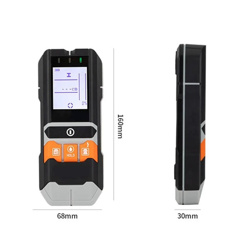 Straight Up Smooth Wall Scanner Featuring No Sweat Stud Detection And Deep Metal Sensor For Total DIY Home Repairs Plus Quick AC Voltage Tracking and Precision Moisture Measurement For Any Gig Project, front view.