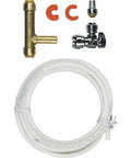 Ice Maker Connection Kit With Push To Connect Brass Fittings For PEX Copper CPVC And PE-RT Lines Includes Slip Tee Angle Stop Valve