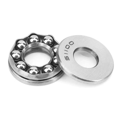 Model 51100 Plane Axial Thrust Ball Bearing With Double Seals for Heavy Duty Machinery close-up view showcasing inner race and balls.