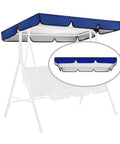 Replacement Navy Blue Swing Canopy for 2/3 Seater Outdoor Patio Swing Chair Waterproof Top Cover 65x45x5.9 Inches