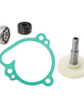 Top Shelf Water Pump Rebuild Kit Featuring Impeller Shaft Gear Bearing And Seal Gasket for Kawasaki Kx100 Kx85 Kx80 includes shaft gear and gaskets.