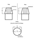 Diagram illustrating bungs with 5/8-18 threads, showing dimensions for tube fittings, for Heavy Duty Heat Treated Heim Joints For Street Rods And Race Trucks 1/2 X 5/8 18 Thread Swivel Ball Ends With Bung Zinc Coated Steering Linkage Kit 4 Pack No Flake Here.