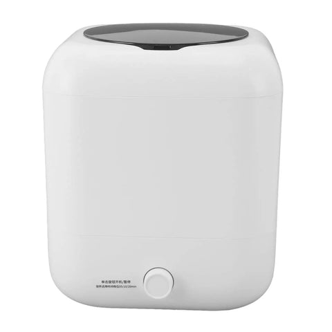 Hella Compact 5 Liter Mini Portable Washer With Usb Rechargeable Power And Automated Top Load Wash Cycle Built For Dorm Rooms And Hotel Travels So You Can Tackle Dirty Loads In A Snap Zero Drama in white with a sleek design.