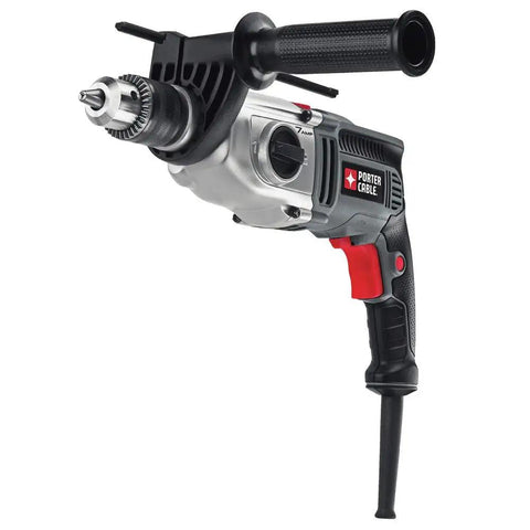 Heavy Duty Hammer Drill Half Inch 7 Amp Dual Speed Built For Tough Jobs In Concrete Wood And Metal With Cast Metal Gear Housing