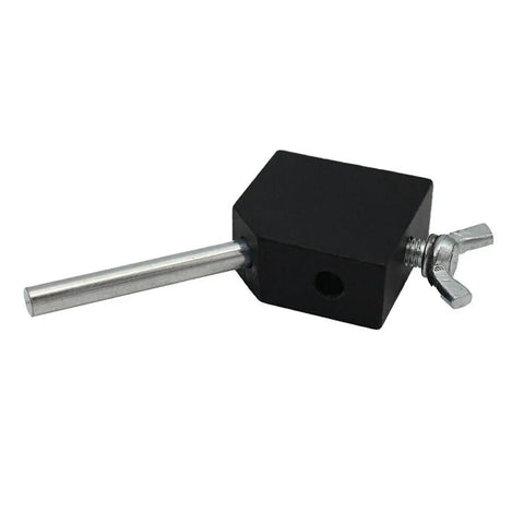 Premium Forty Five Degree Angle Converter For Gem Faceting Machines And Jade Grinding Tools, black single piece with metal adjustment.
