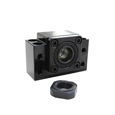 Slick SFU1204 Anti Backlash Ball Screw Assembly 700 mm Complete Kit with nut housing and drive coupling for CNC use.