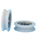 Precision Engineered Slick Rolling U Groove Plastic Coated Bearing 6001ZZ with durable nylon wrap for heavy duty pulley roller.